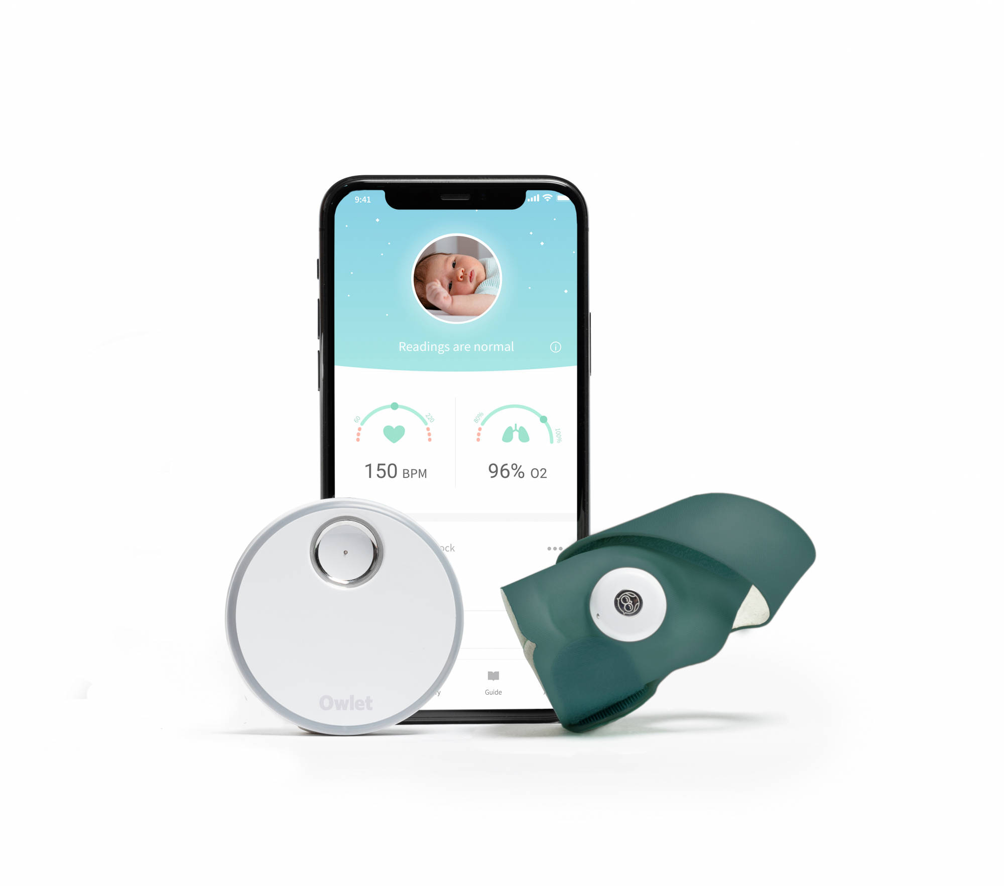 Owlet Smart Sock 3 hälytinsukka (kätkythälytin) Mittaa sykettä ja