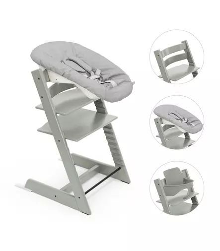 Stokke Tripp Trapp syöttötuoli bundle etukaarella ja Newborn Setilla - Syöttötuolit - 7040356974009 - 1