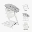 Stokke Tripp Trapp syöttötuoli bundle etukaarella ja Newborn Setilla - Syöttötuolit - 7040356859009 - 1