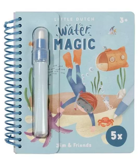 Little Dutch Jim&Friends water reveal - Kirjat, vihkot ja kirjaimet - 8714274125469 - 1