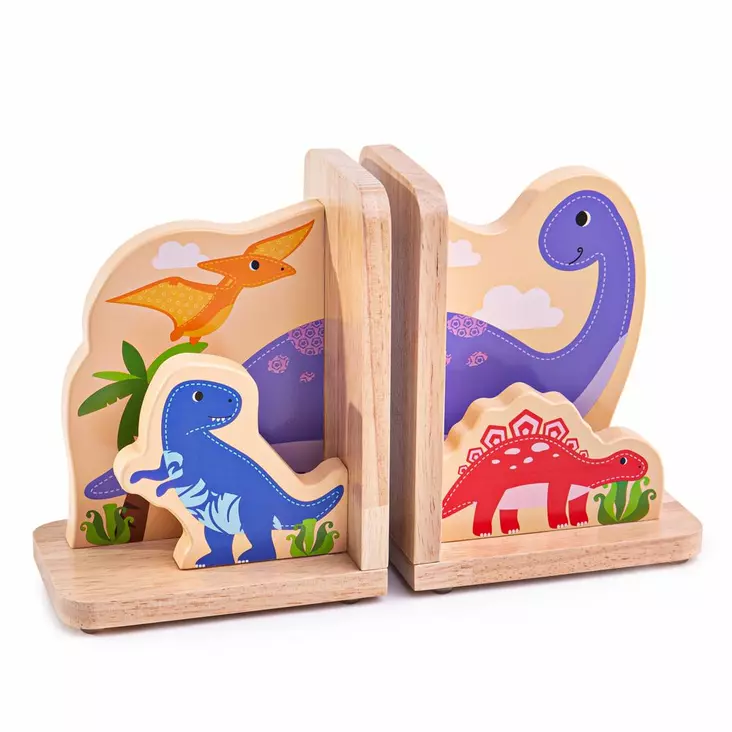 Bigjigs Bookends kirjatuet dinosaurus - Hyllyt - 5012824006309 - 1