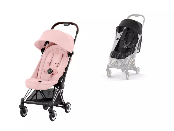 Cybex Coya matkarattaat ja sadesuoja (Chrome Dark Brown) - Matkarattaat - 4063846387899 - 1